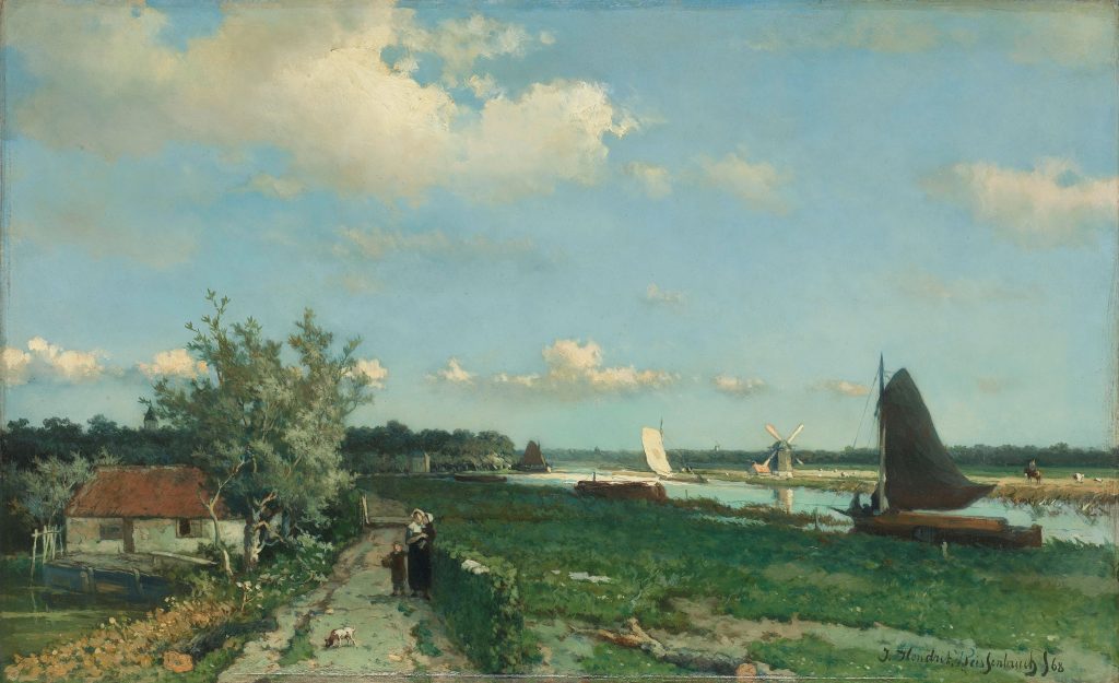 Schilderij van oud hollands landschap